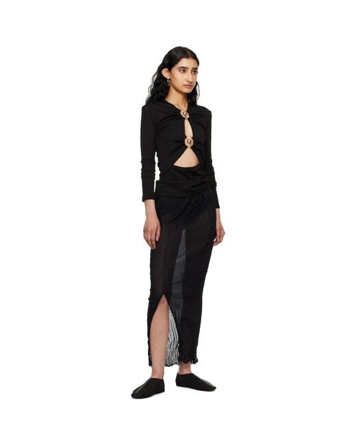 Christopher Esber Black Mesh Slippers