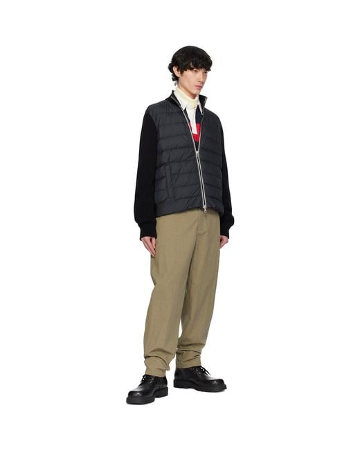 Moncler Black Padded Cotton Zip-Up Down Jacket for men