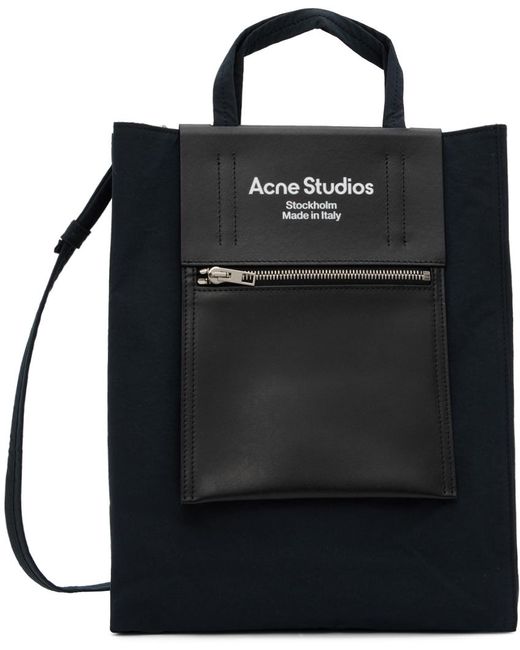 Acne Black Papery Tote for men