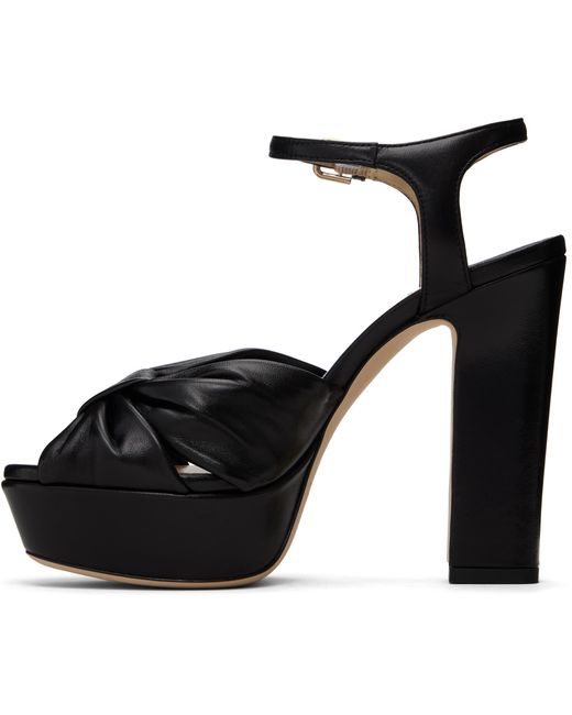 Jimmy Choo Black Heloise 120 Platform Sandals