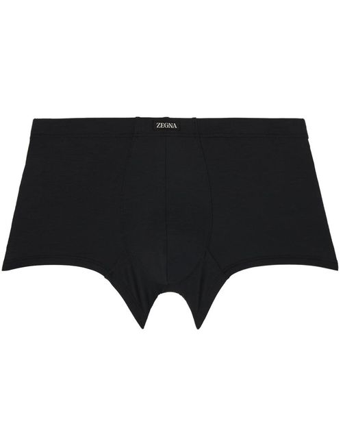 Zegna Black Gray Patch Boxers for men