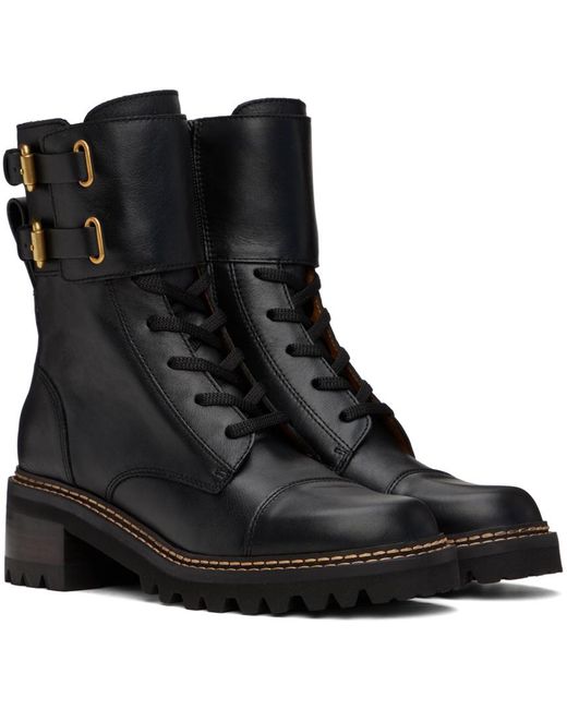 See By Chloé Black Mallory Boots