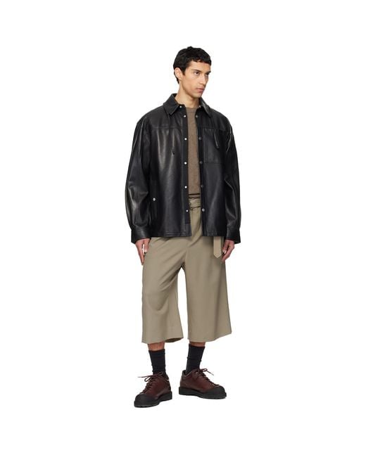 Mordecai Black Overshirt Leather Jacket for men