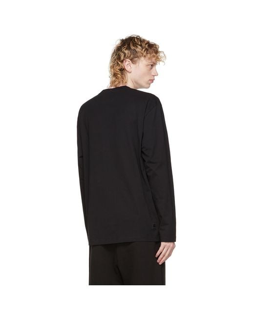 Moncler Black Logo Long Sleeve T-shirt for men