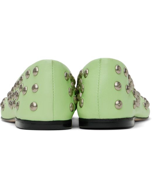 GIMAGUAS グリーン 'Bailarina' スタッズ フラットシューズ Green