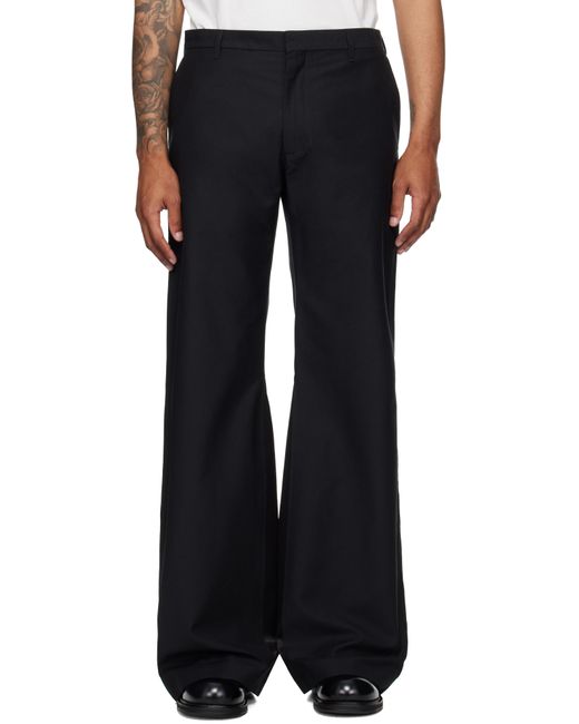 MM6 by Maison Margiela Black Flared Trousers for men