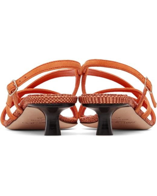Jimmy Choo Pink Farris 35 Heeled Sandals