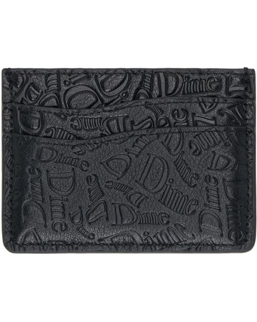 Porte-cartes noir en cuir à motif à logo haha Dime pour homme en coloris Black