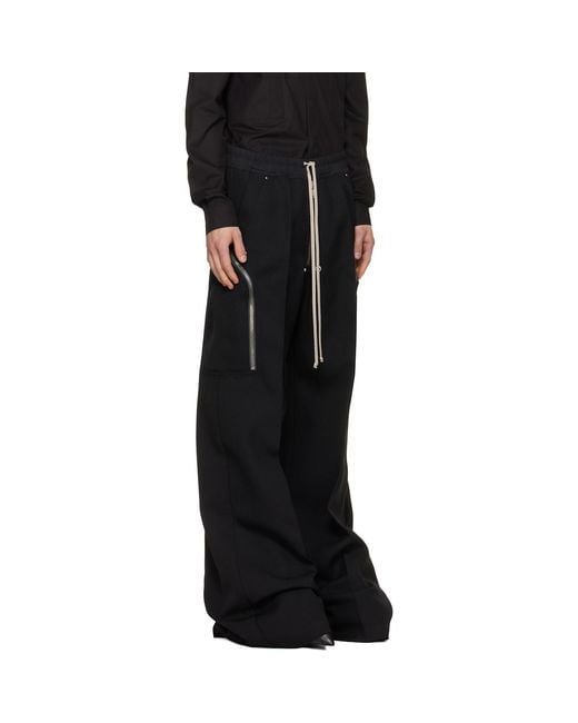 Rick Owens Black Tower Heizer Belas Cargo Pants for men