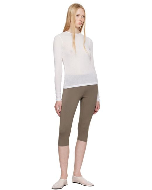 Skims ホワイト Sheer Cotton 長袖トップス Multicolor