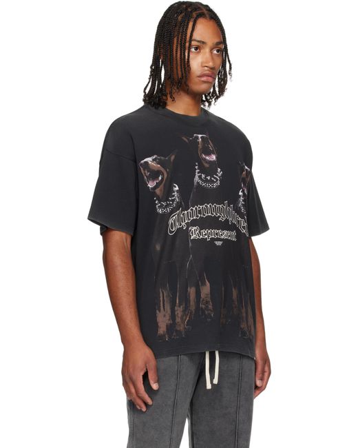 Represent Black 'Thoroughbred' T-Shirt for men