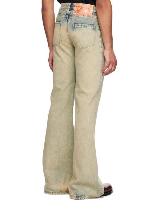 Egonlab White Wide Jeans for men