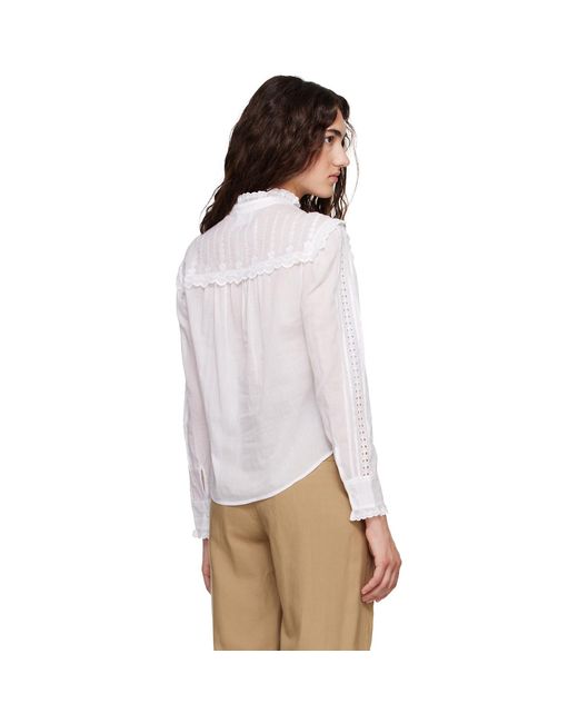 Isabel Marant White Lonzie Blouse
