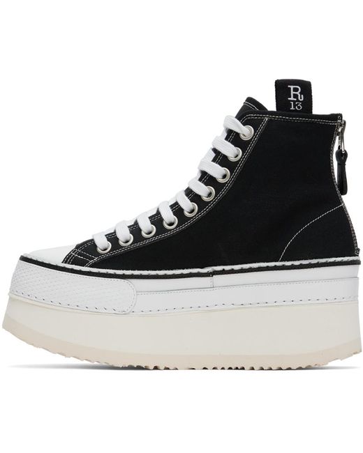 R13 Black Courtney Sneakers