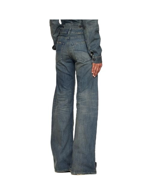 Balenciaga Blue Curved Waist Jeans