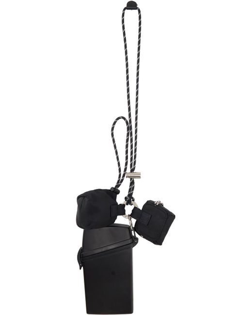 Palm Angels Black Things Holder Keychain for men