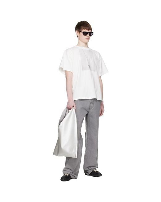 MM6 by Maison Margiela Gray Faded Canvas Jeans for men
