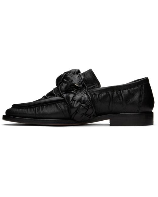 Bottega Veneta Black Braided Loafers
