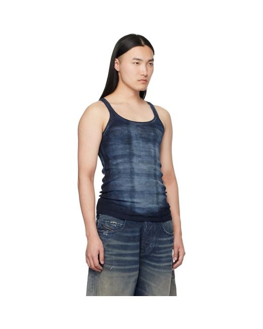 DIESEL Blue T-Urho Tank Top for men