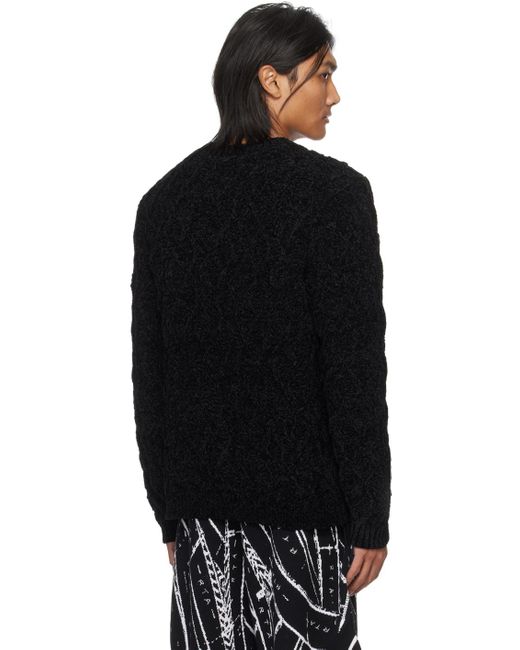 RTA Black Crewneck Sweater for men