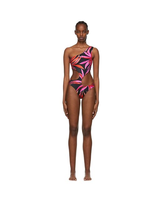 Louisa Ballou Black Recycled Nylonone-piece Swimsuit
