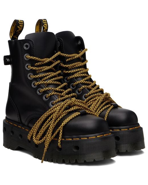 Dr. Martens Black Jadon Xl Leather Platform Boots
