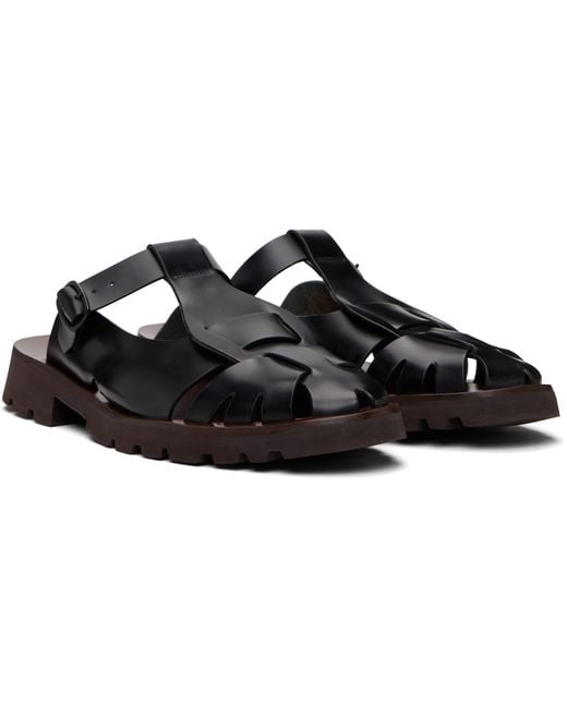 Hereu Black Canya Sport Sandals for men