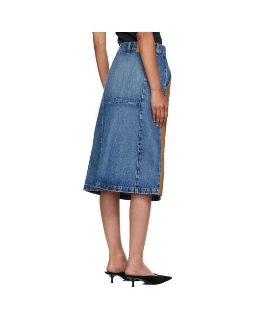 Stella McCartney Blue Denim Midi Skirt