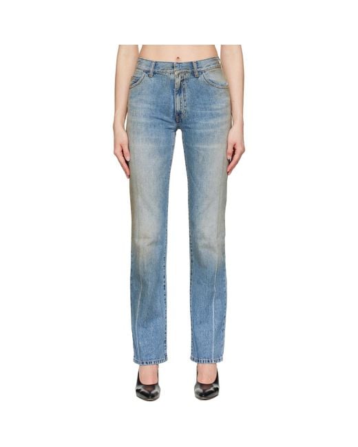MM6 by Maison Margiela Blue Straight-leg Jeans