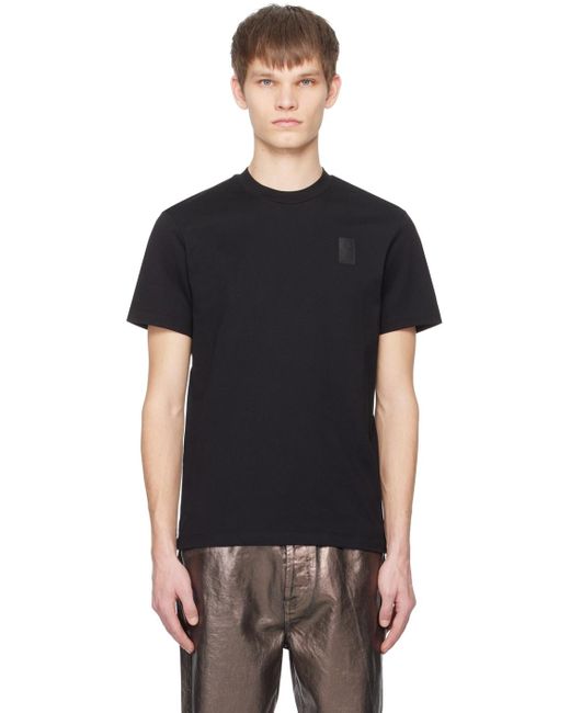 T-shirt noir à écusson Ferragamo pour homme en coloris Black