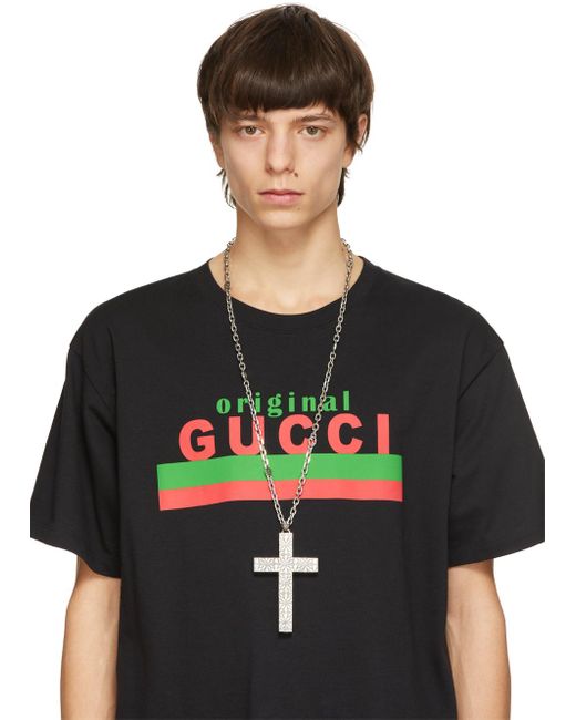Gucci Cross Necklace in Silver (Metallic) for Men | Lyst UK