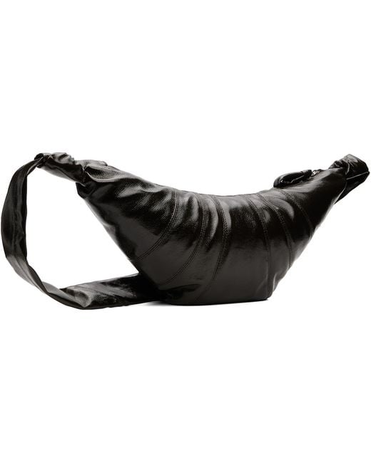 Lemaire Black Medium Croissant Bag for men