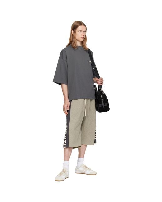 Fear Of God Natural Panelled Raw Cut Off Sweat Shorts for men
