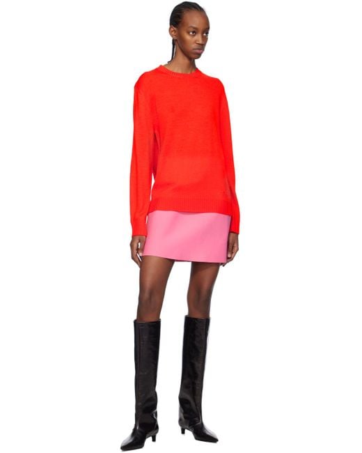 Jil Sander Pink Slim-fit Mini Skirt
