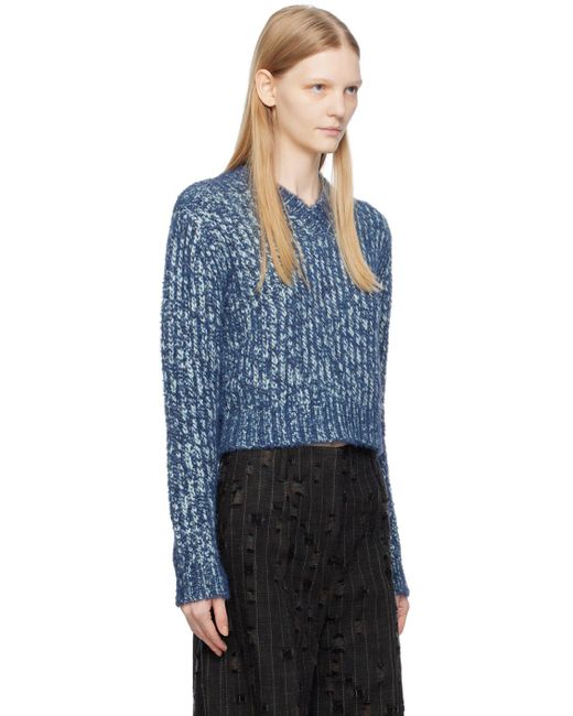 Acne Blue V-neck Sweater