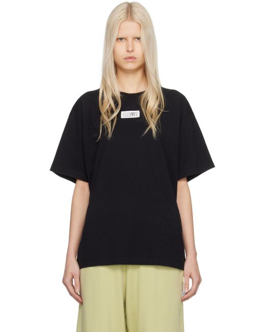 MM6 by Maison Martin Margiela Black Patch T-shirt