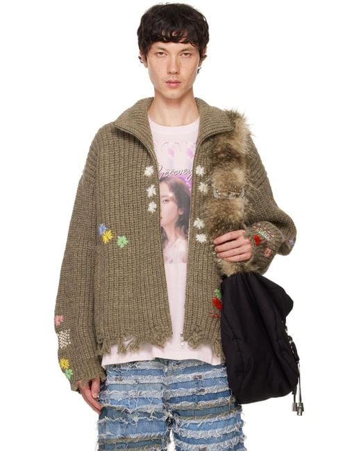 doublet / ZIP UP FUR YARN CARDIGAN（doublet＞ZIP UP FUR YARN