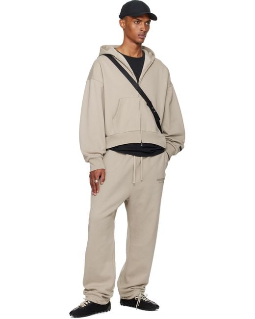 Fear Of God Natural Taupe Relaxed Fleece Sweatpants for men