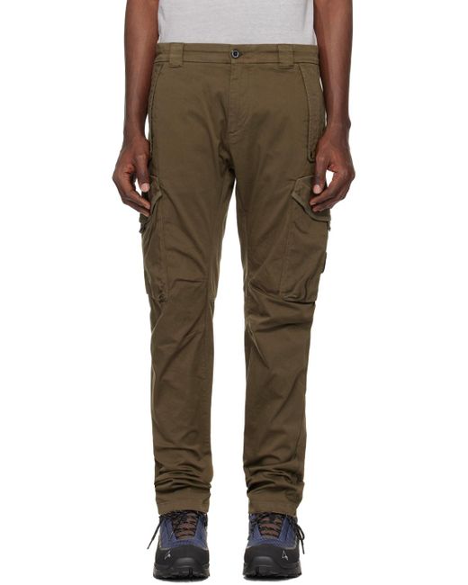 C P Company Multicolor Khaki Ergonomic Cargo Pants for men