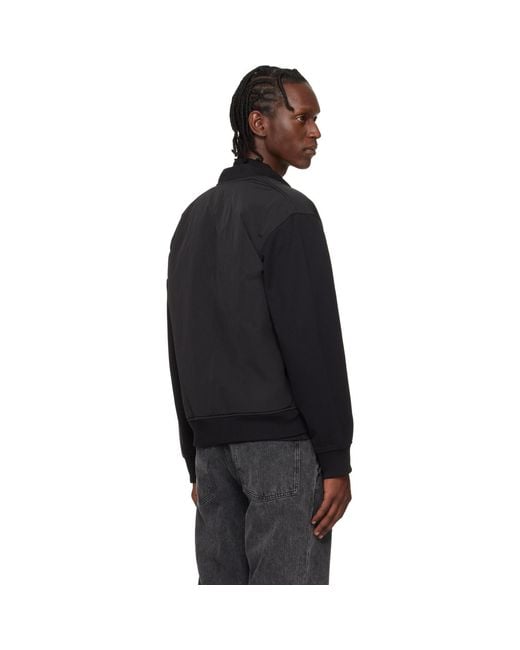 Boss Black Logo Patch Bomber Jacket for men