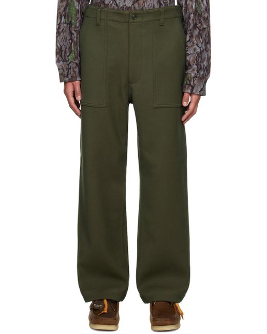 South2 West8 Green Fatigue Trousers for men
