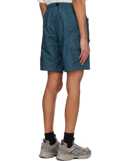 Goldwin Blue Win Light Shorts for men