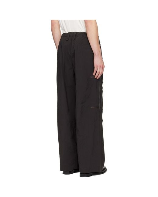 Homme Plissé Issey Miyake Black Quarry Trousers for men