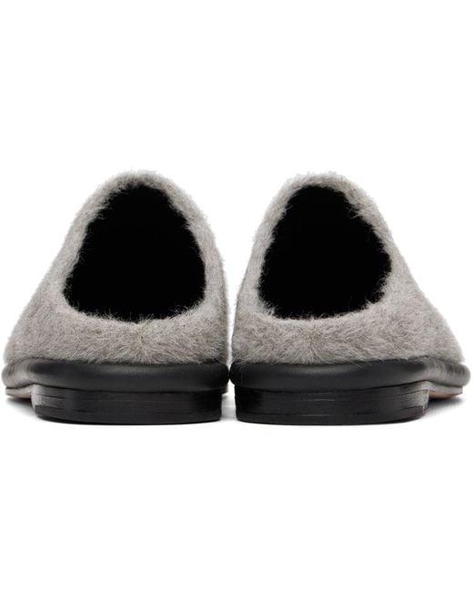 Lauren Manoogian Black Ssense Exclusive Brushed Mule Loafers
