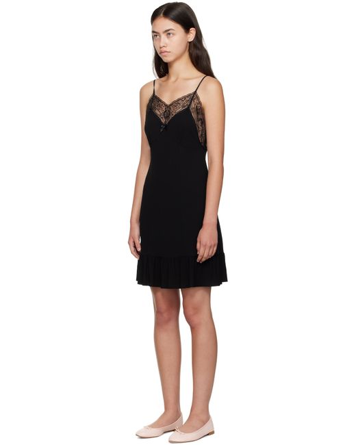 Acne ブラック ストラップ ミニワンピース Black