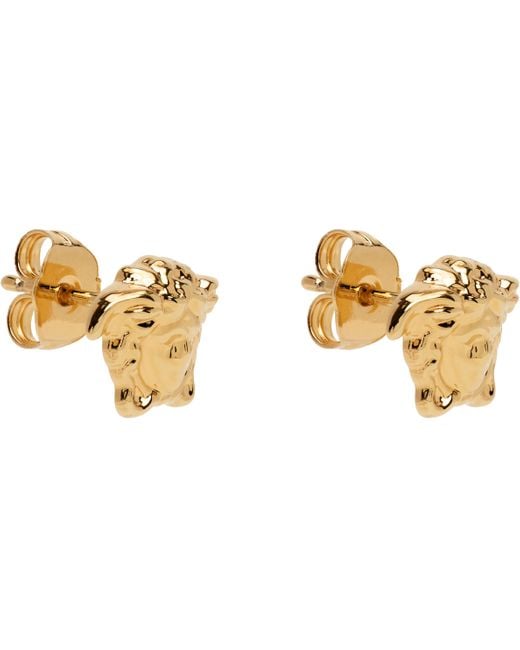 Versace Metallic La Medusa Earrings for men
