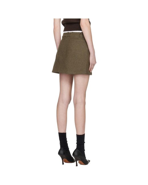 Minijupe Verte A.P.C. en coloris Black