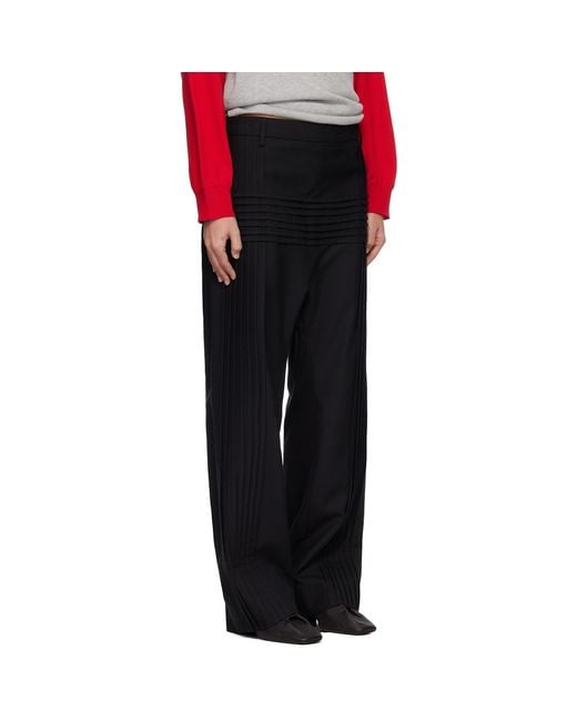 STEFAN COOKE Black Pillar Trousers