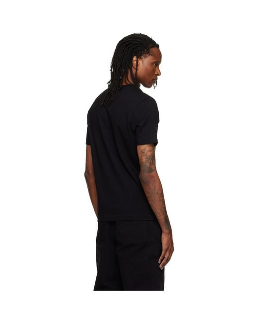 Merz B. Schwanen Black 2M15 'Mid-Century Machine' Refined Fit T-Shirt for men