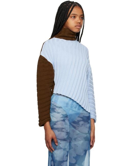 Elliss Blue Asymmetric Sweater